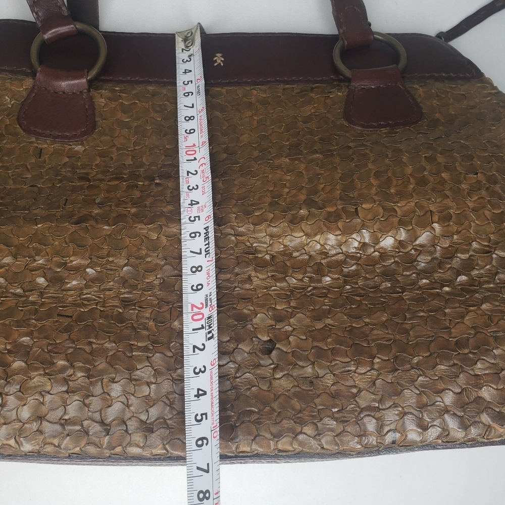 Henry Beguelin Woven Brown Leather Shoulder Bag Made in Italy - Picture 13 of 16